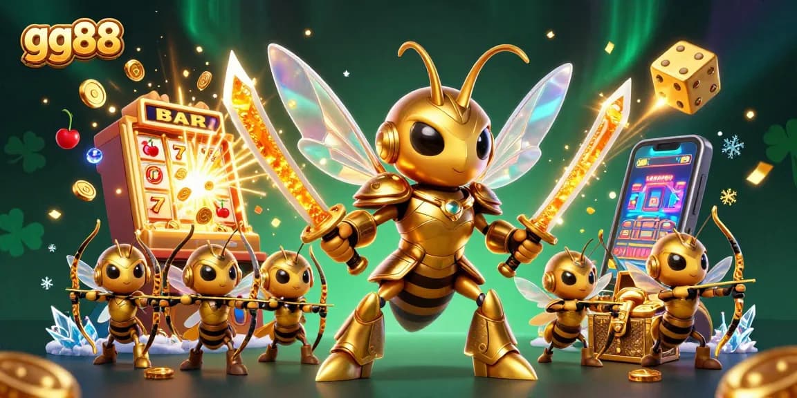 Gamers engage with gg88's vibrant online casino environment, showcasing exciting slot machines and action-packed gaming elements.