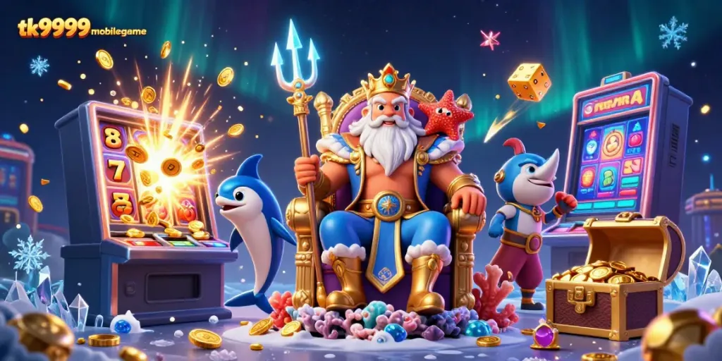 Experience top-tier gaming with tk999mobilegame at a vibrant jackpot explosion scene.