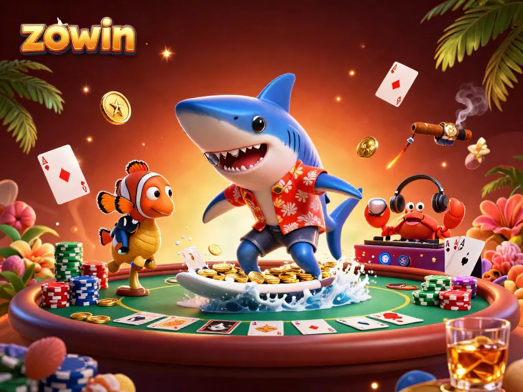 Experience the thrill of gameplay at zowin with dynamic casino characters and vibrant elements.