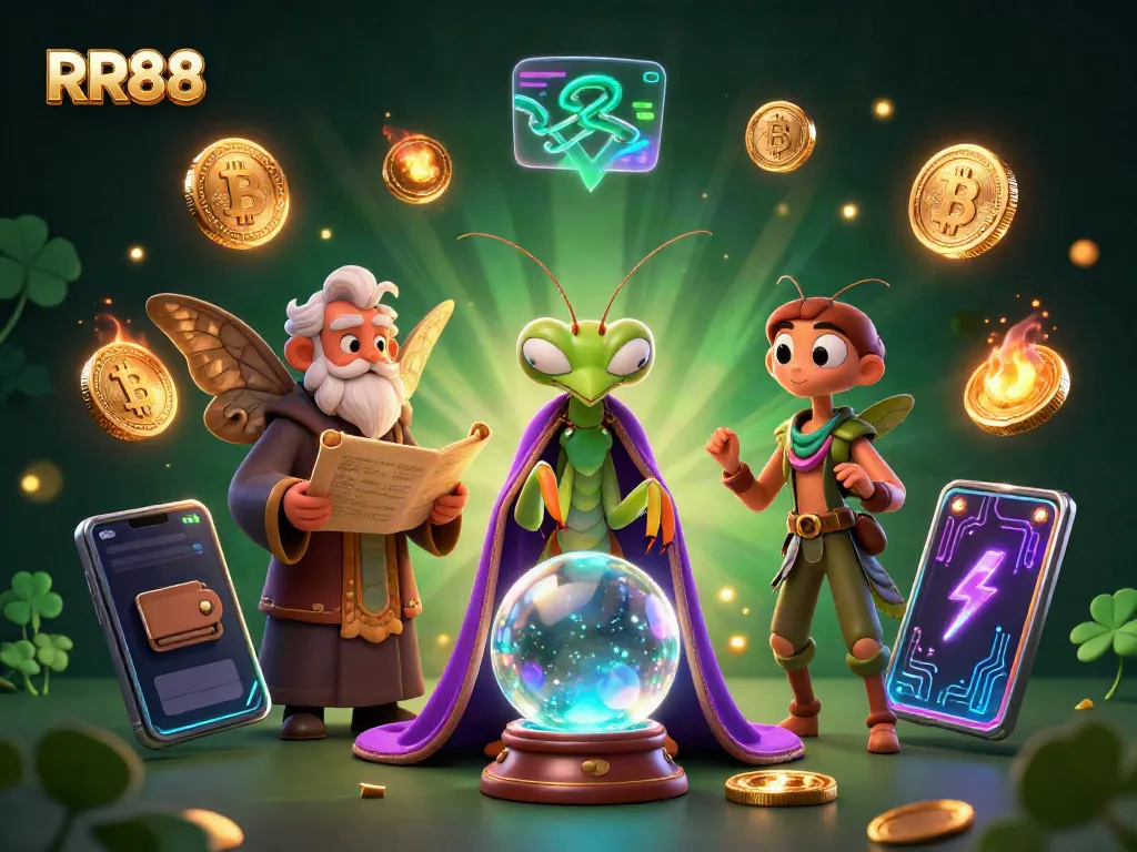 Engage with RR88's immersive gaming experience featuring a cartoon fortune teller in action.