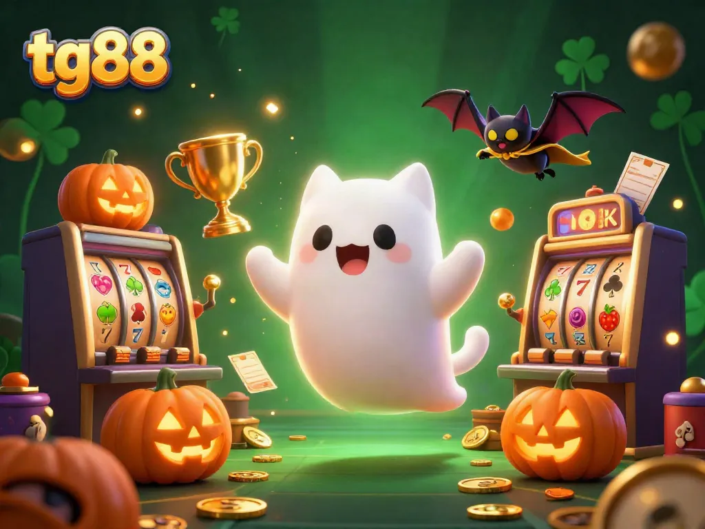 Experience thrilling gaming at tg88 with a vibrant ghost cat and casino adventures