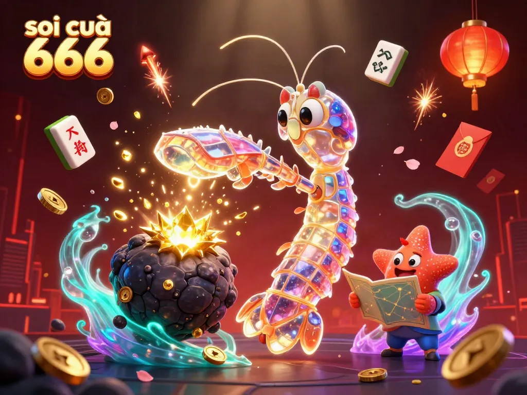 Experience exciting trends in soi cầu 666 through vibrant illustrations of out-of-this-world characters and casino elements.
