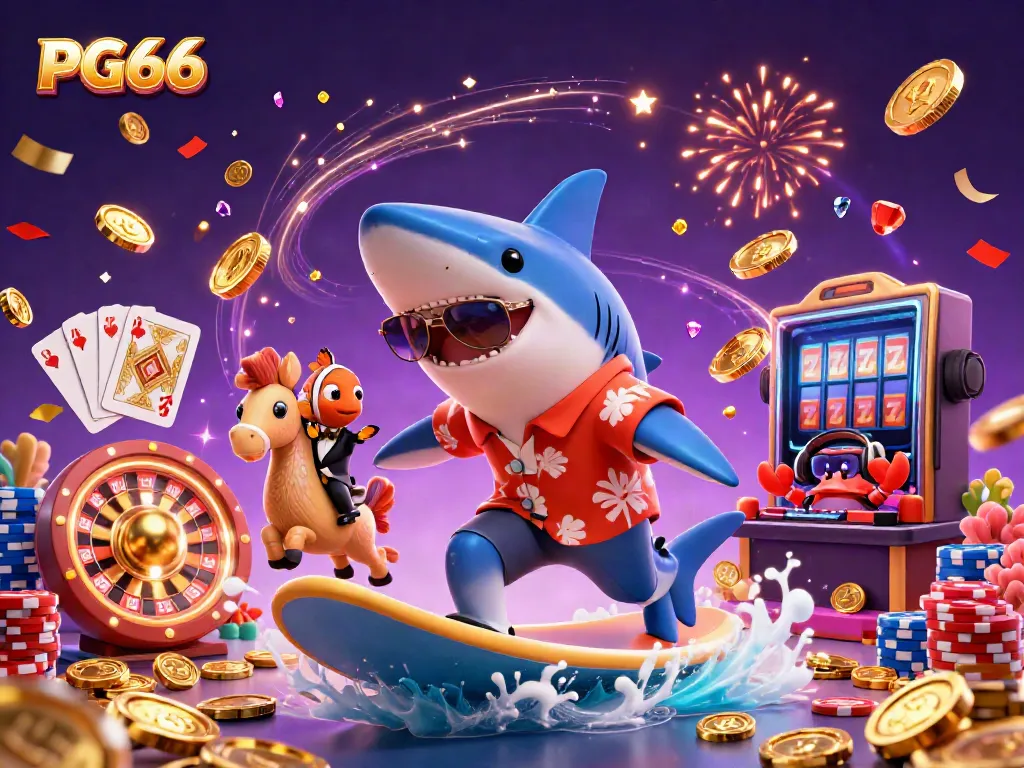 Enjoy thrilling gameplay with PG66, featuring vibrant characters and dynamic casino elements.