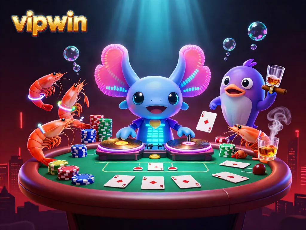 Get ready to spin in vibrant joy with vipwin's lively underwater poker scene.