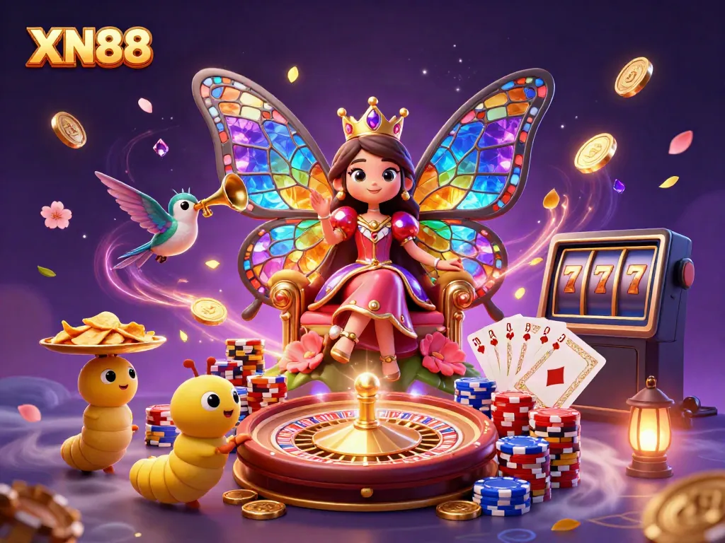 Experience the enchanting XN88 casino world, with vibrant characters and dynamic gameplay elements.