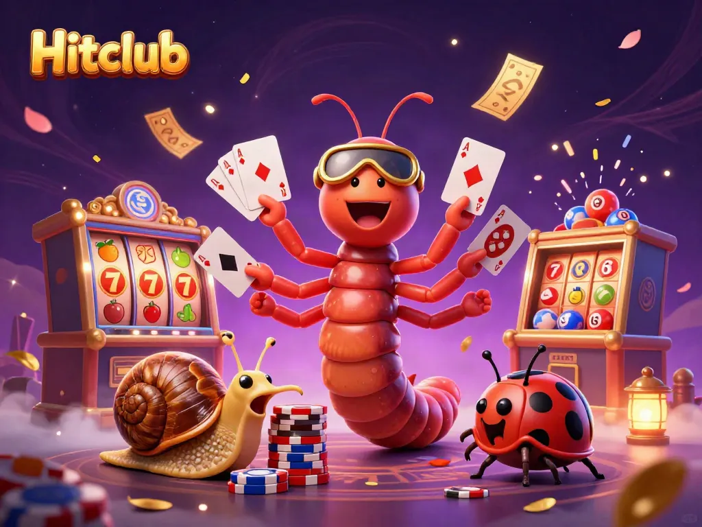 Experience the excitement at Hitclub as a millipede dealer showcases cards amidst a vibrant casino atmosphere.