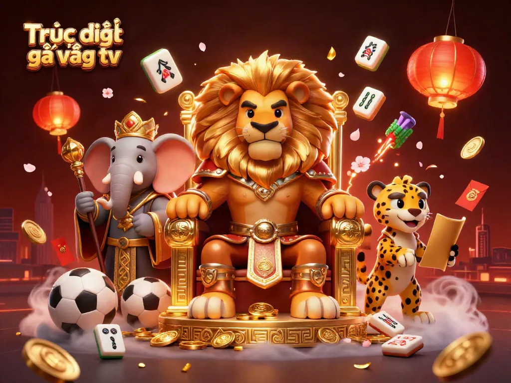 Engage with Trực tiếp gà vàng tv for thrilling live sports betting entertainment, featuring vibrant characters.