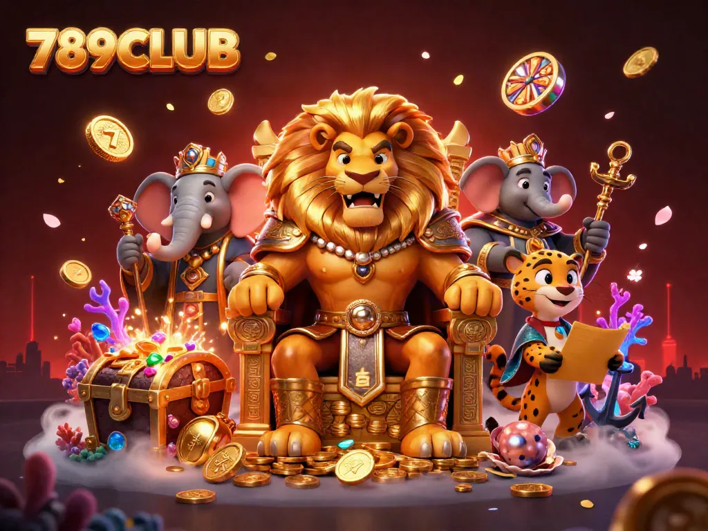 Experience the thrill of winning at 789CLUB with a magnificent scene of royal characters and vibrant casino elements.