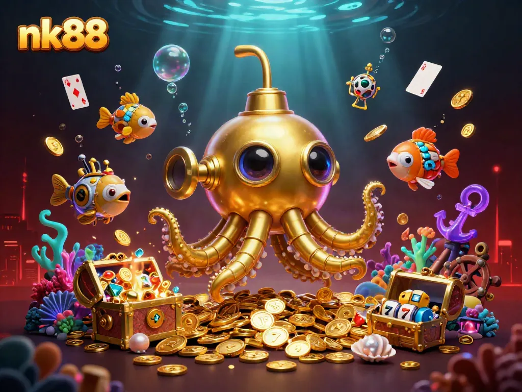 Engage with nk88’s thrilling gaming experience featuring vibrant slot elements and underwater treasures.