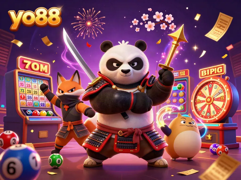 Engage with yo88's vibrant casino experience featuring dynamic 3D characters and rich gaming elements.