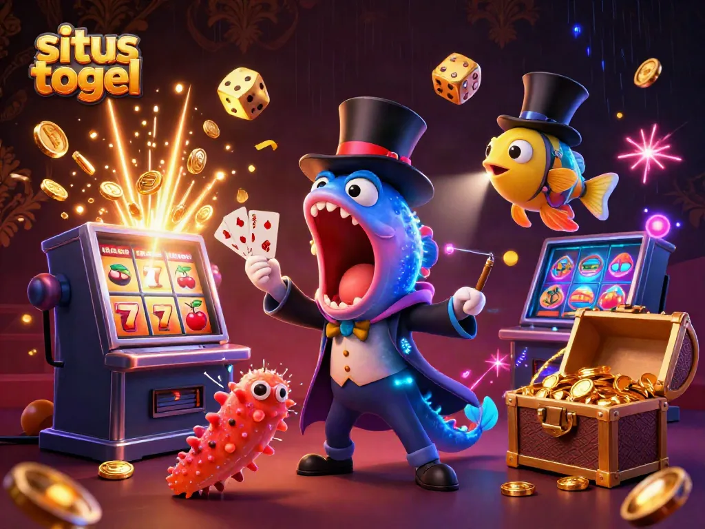 Menangkan permainan di situs togel dengan ilustrasi kasino menyenangkan.